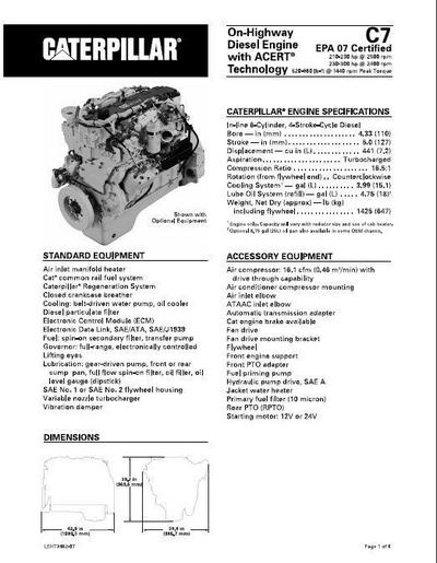 cat c7 engine parts manual